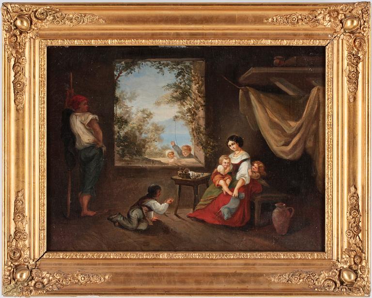 OKÄND KONSTNÄR, olja på pannå, möjligen Ryssland, 1800-tal.