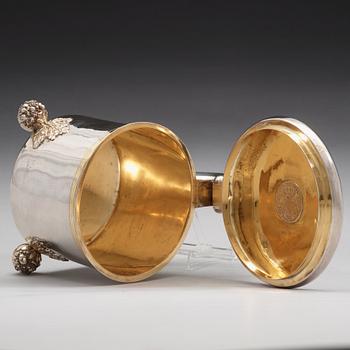 A Swedish 17th century parcel-gilt tankard, mark of Henrik Feiff, Stockholm (1666-1694(1709)) before 1689.