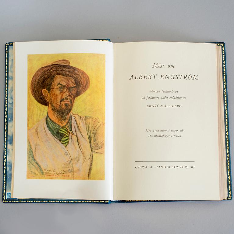ALBERT ENGSTRÖM, 11 vol, bla Samlade berättelser av Albert Engström, Stockholm 1924-27.