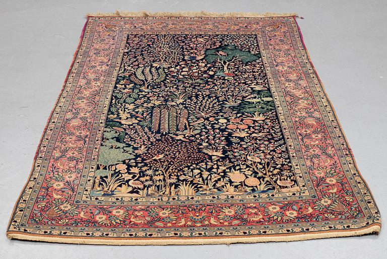 Matto, semi-antique Kashan, ca 209 x 130 cm.