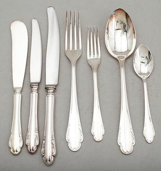 BESTICK, 86 delar, nysilver, modell Haga.