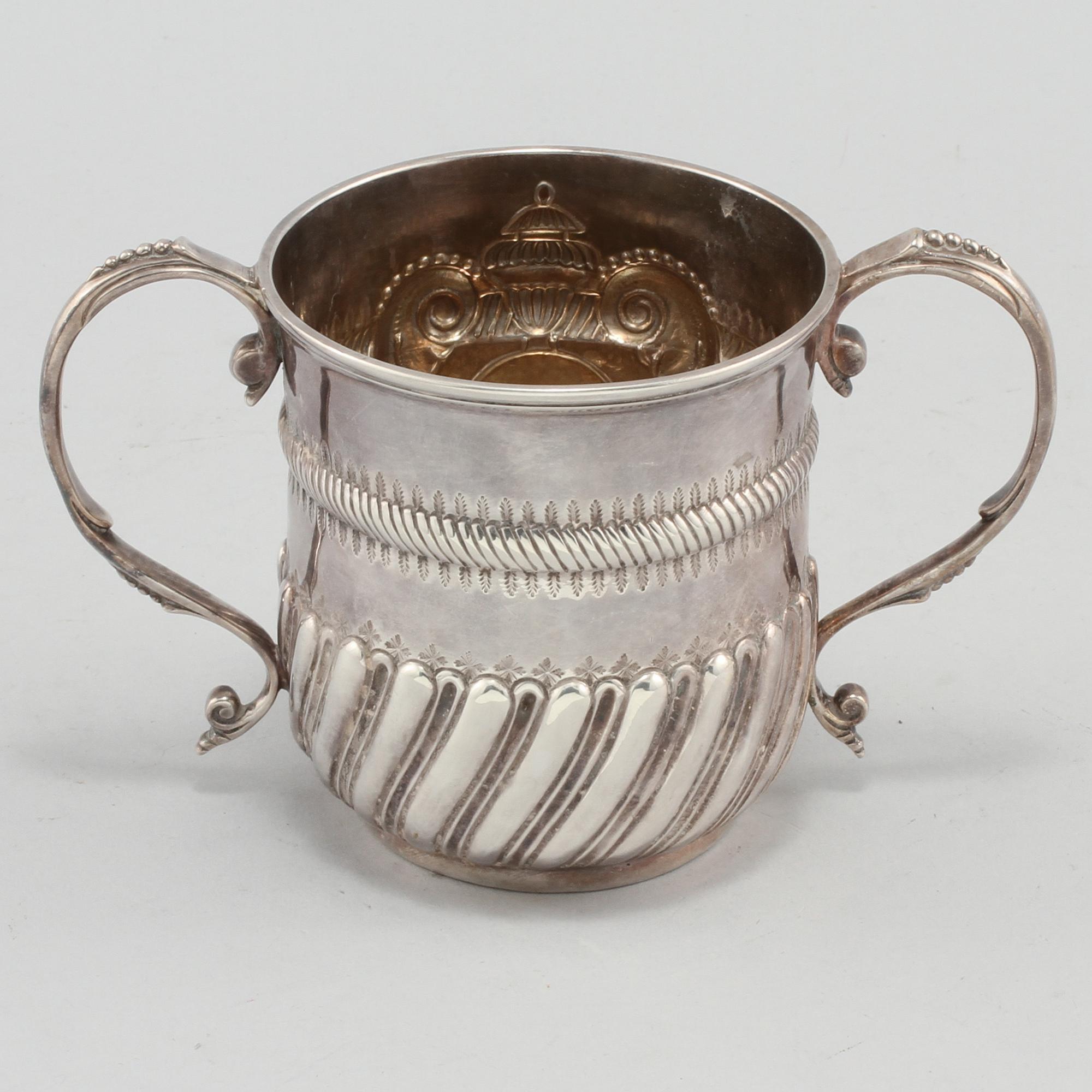 BÄGARE, silver, London, England, 1780-tal. Vikt 280 g.
