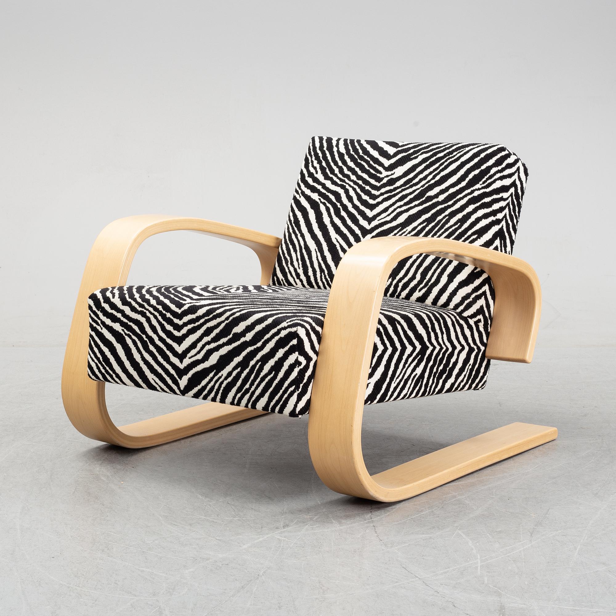 Alvar Aalto, a model 400 birch 'Tank chair', Artek, Finland.