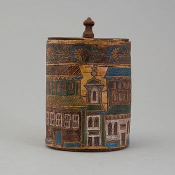 A folk art jar, 1800's. Hälsingland.