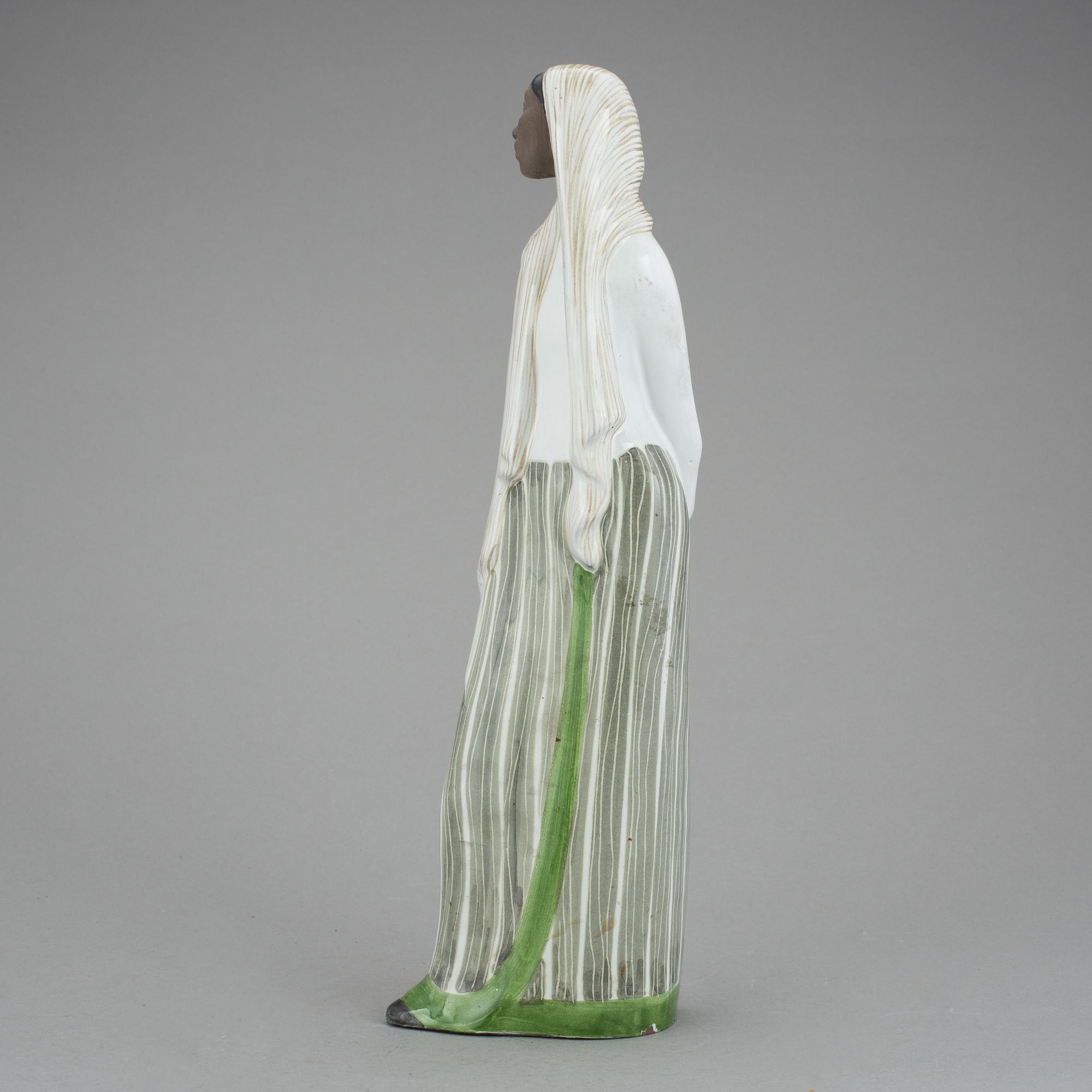 FIGURIN, keramik, Mari Simmulson, Uppsala Ekeby, 1950-tal.