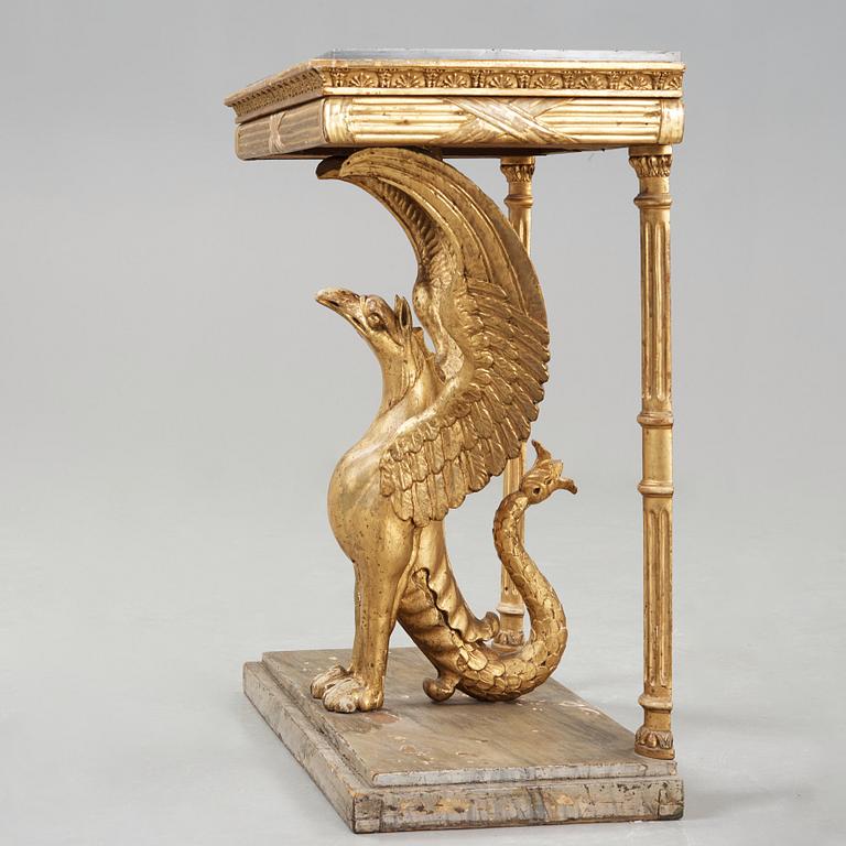 A Swedish Empire early 19th century console table.