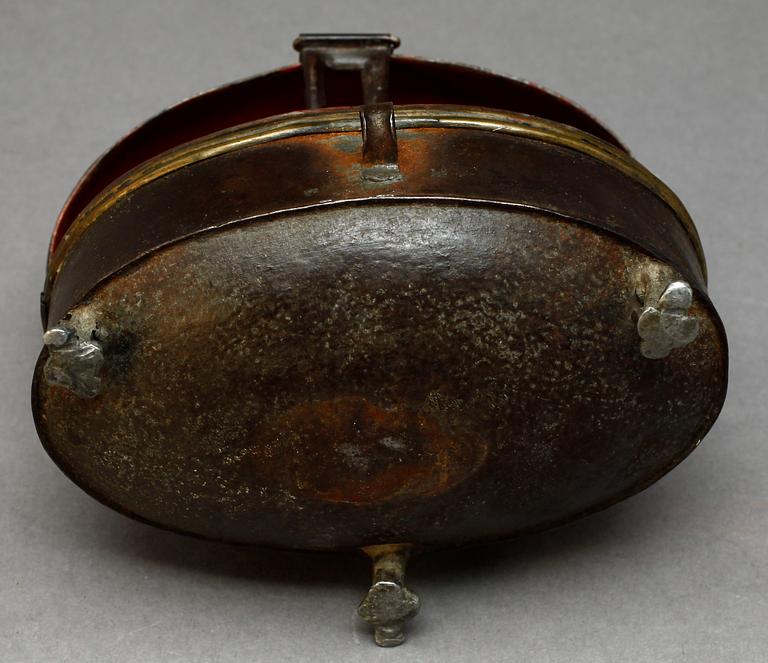 OBLATSKRIN, metall, 1800-tal, barockstil.