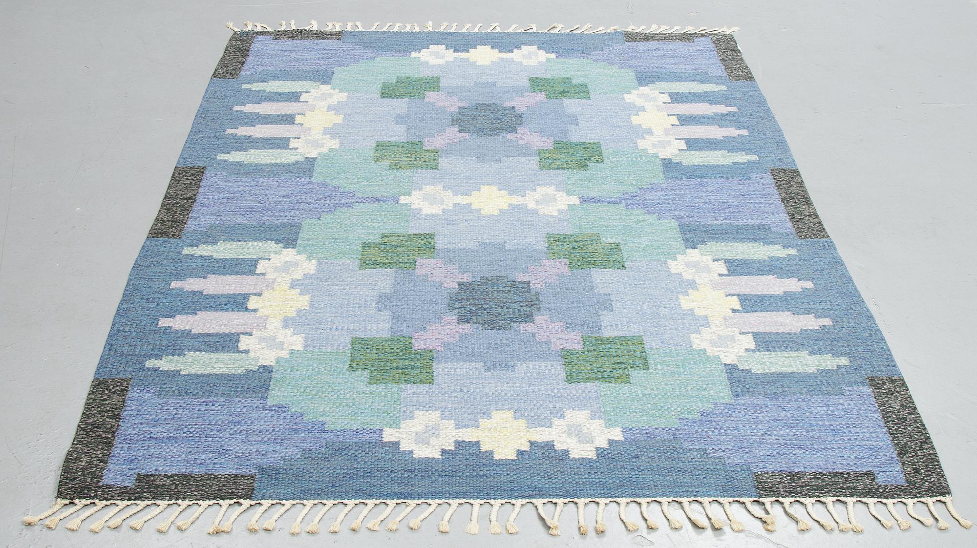 Ingegerd Silow, a carpet, flat weave, ca 236 x 164-166 cm, signed IS.