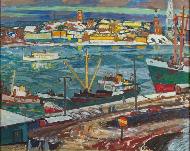 HARALD LINDBERG, oil on panel, signed.
