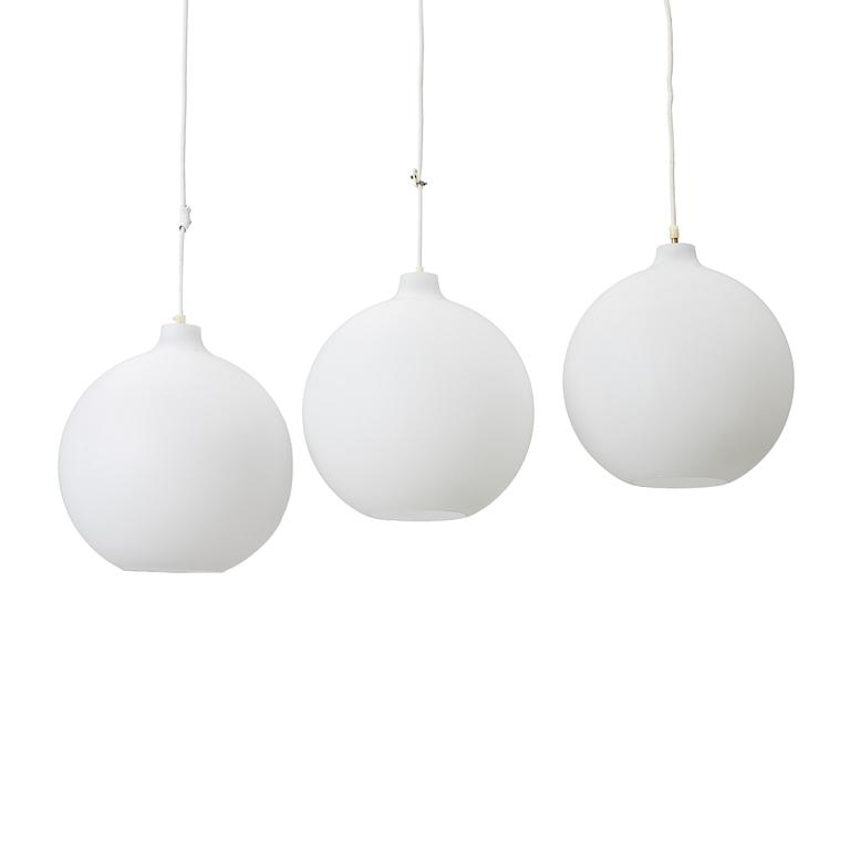 Vilhelm Wohlert, Ceiling lamps, 3, “Satellit” for Louis Poulsen, Denmark, late 20th century.
