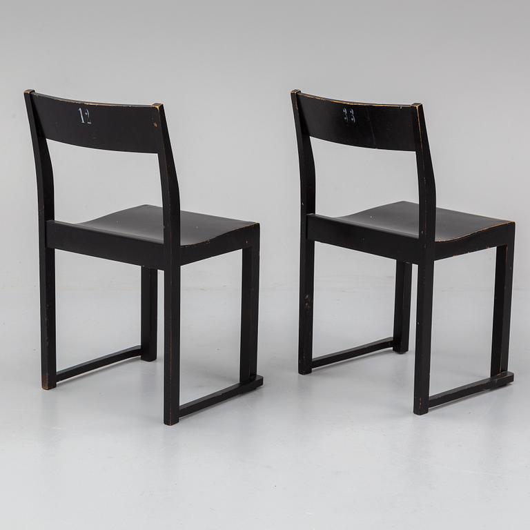 SVEN MARKELIUS, six 'Orkesterstolen' chairs, mid 20th Century.