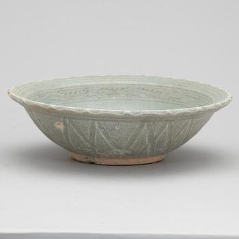 SKÅL, keramik, vrakgods, Kina, Ming, 1400-tal.