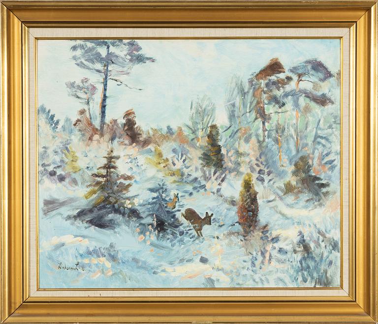 Lindorm Liljefors, oil on panel, signed and dated -76.