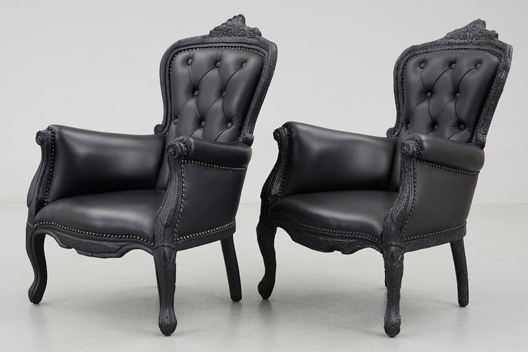 MAARTEN BAAS, fåtöljer, ett par "Smoke Chair", Moooi, Nederländerna.