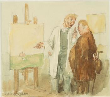 Robert Högfeldt, At the artist's.