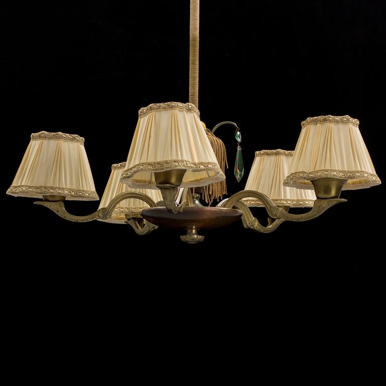 A 1920s celing light. Height ca 57 cm.