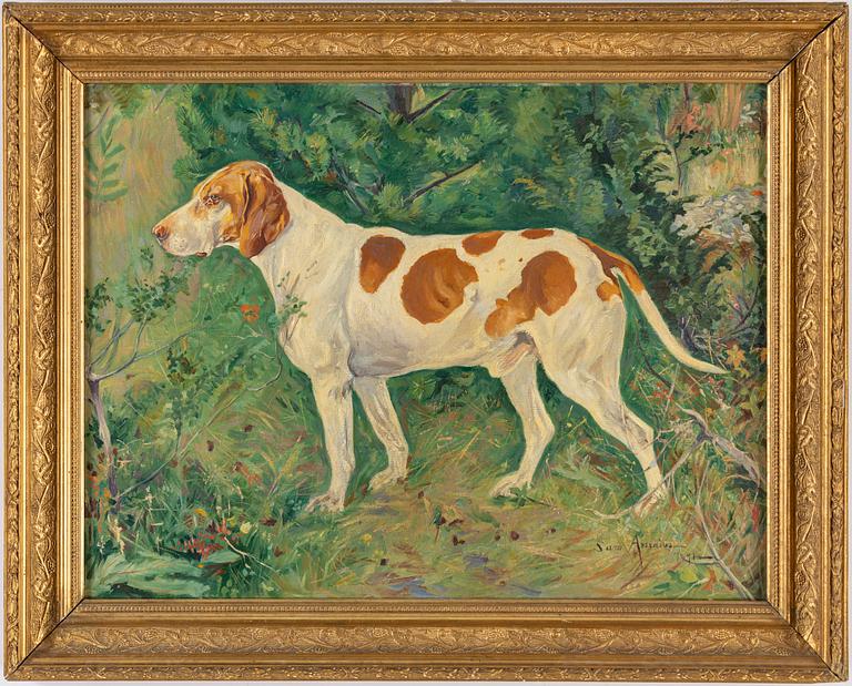 SAMUEL (SAM) ARSENIUS, olja duk, signerad och daterad 1891.