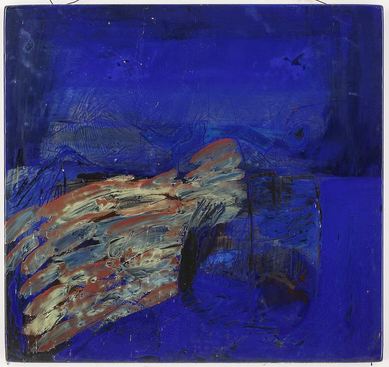 EJE ÖBERG, 3st, emaljerade plåtar, Gustavsberg, signerade och daterade.