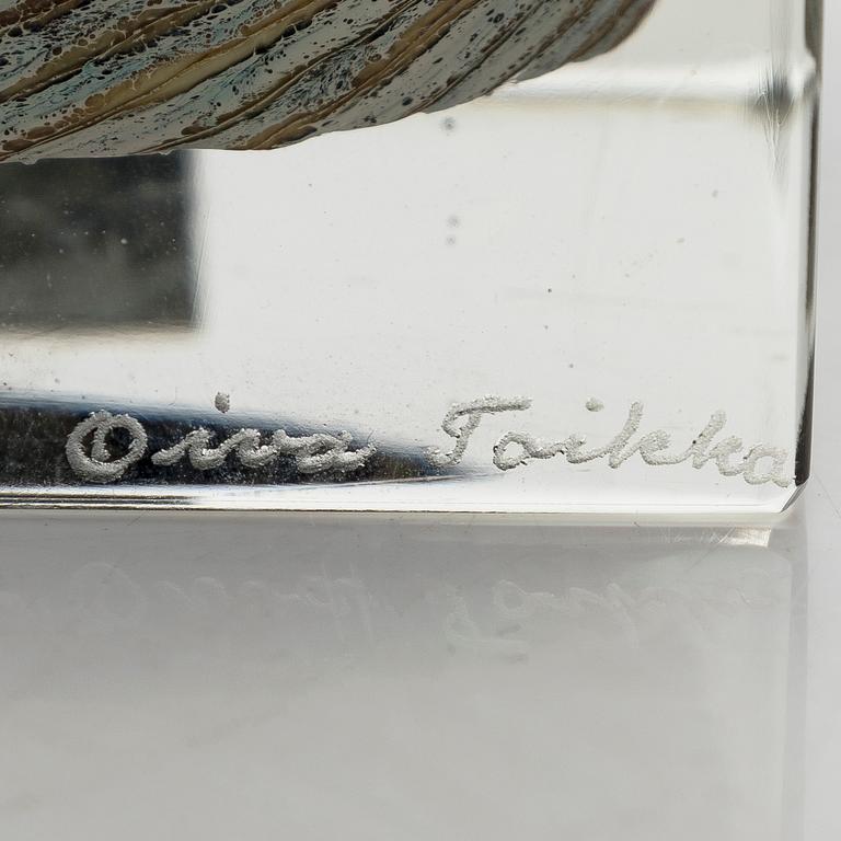 Oiva Toikka, vuosikuutio, signeerattu Oiva Toikka, Nuutajärvi 1980, numeroitu 716/1000.