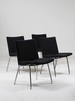 STOLAR, 4 st, "Lufthavnsstolen", modell AP 40, Hans J. Wegner, formgiven 1958.