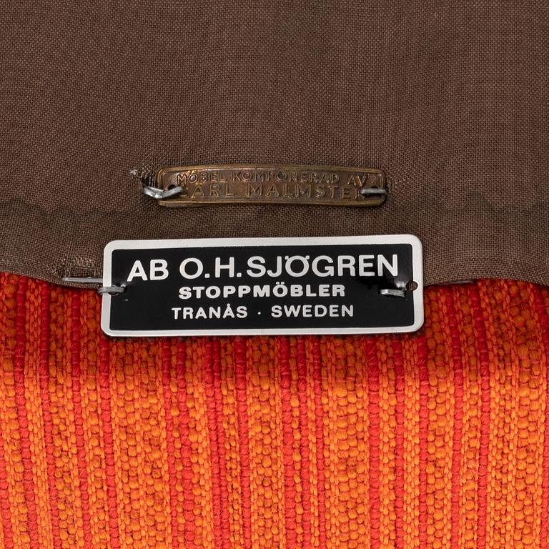 Carl Malmsten, a 'Lillasyster' easy chair for OH Sjögren, second half of the 20th Century.