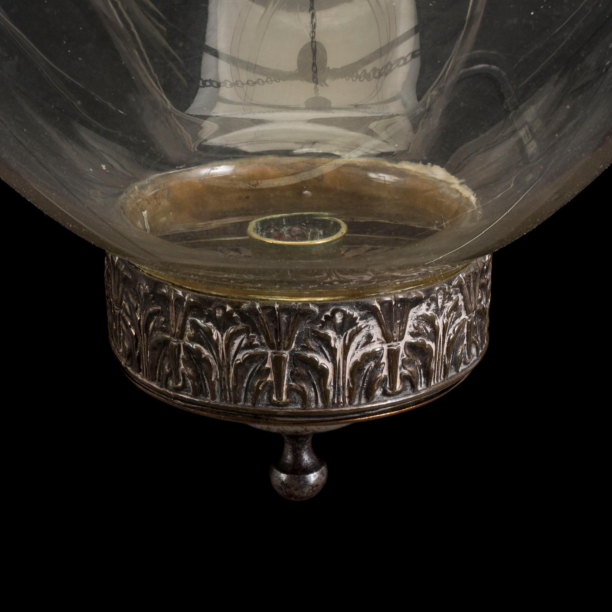 A 20th century glass ceiling light.