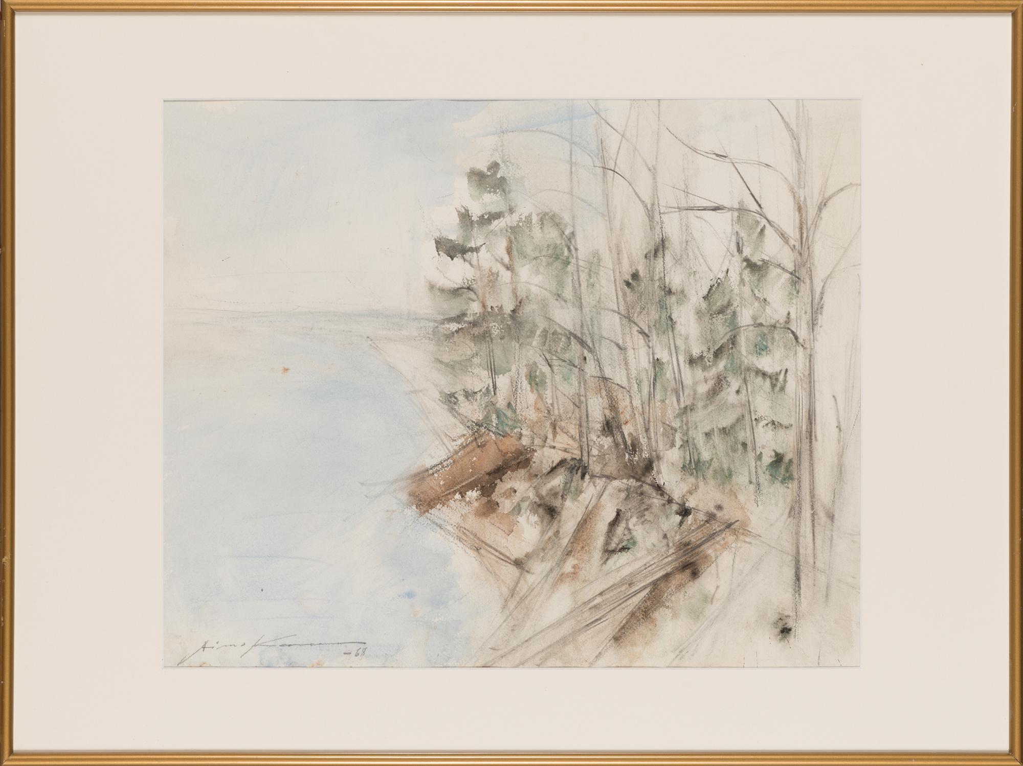 Aimo Kanerva, watercolour, signed and dated-68.
