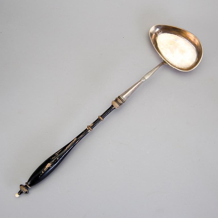 A Silver Soup Ladle by Nils Johan Åström, Sundsvall, 1846.