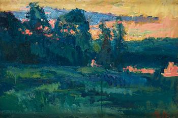 Gerhard Nordström, Sunset Over the Forest.
