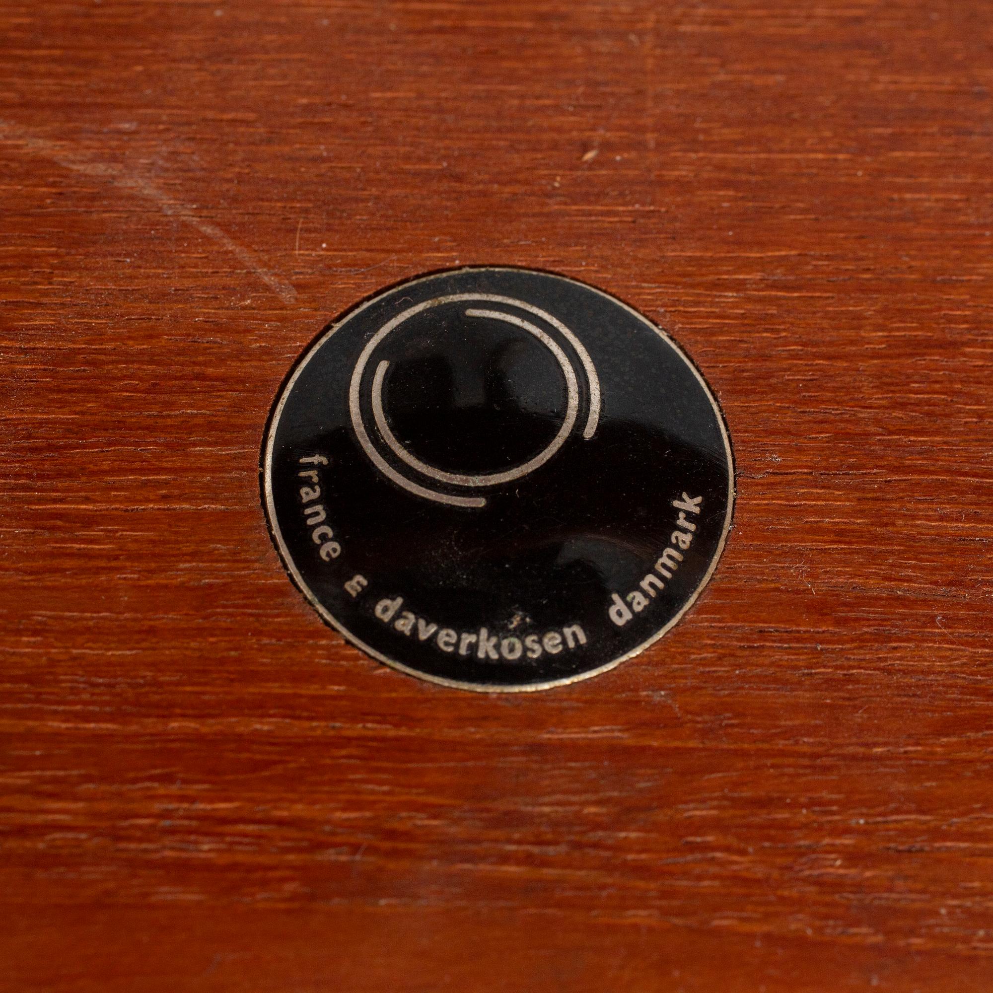 Tove & Edvard Kindt-Larsen, a teak coffee table from  France & Daverkosen, Denmark, 1960's.