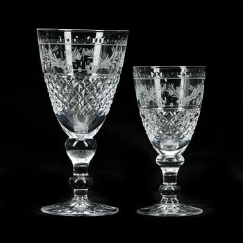 GLASSERVIS, 24 delar, glas, "Elvira Madigan", Kosta, sign.