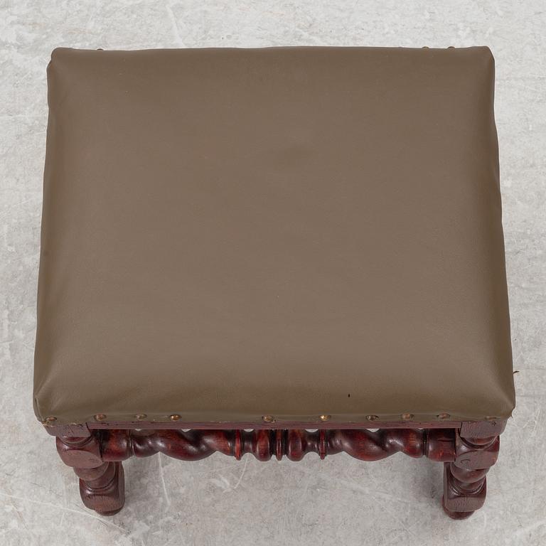 A late-Baroque stool, Sweden, first half of the 18th century.