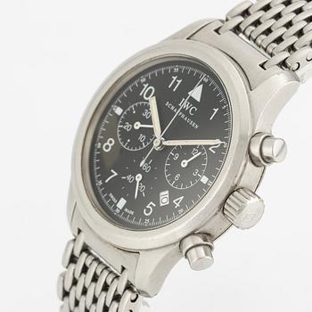 IWC, Schaffhausen, Pilot's chronograph, Mecaquartz, wristwatch, chronograph, 36 mm.