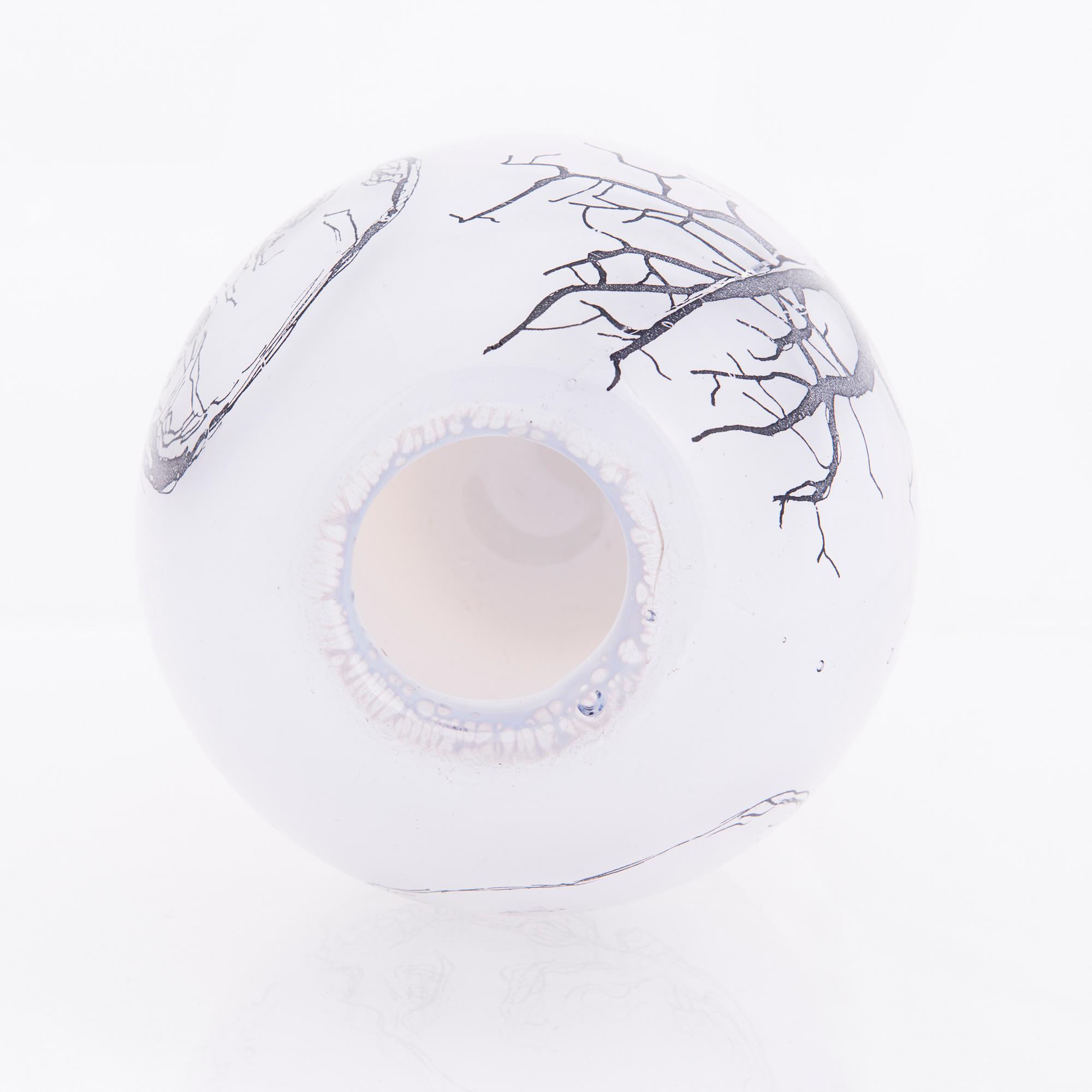 ELLA VARVIO, A glass vase/ sculpture, signed Ella Varvio 2017.