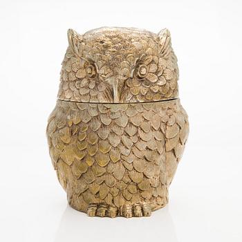 Mauro Manetti, a 1960s owl ice-bucket, Fonderia d'Arte, Italy.