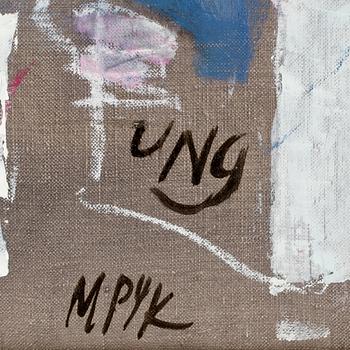 MADELEINE PYK, blandteknik på duk, sign.