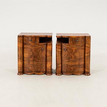 Bedside Tables, a Pair, Art Deco, First Half of the 20th Century.