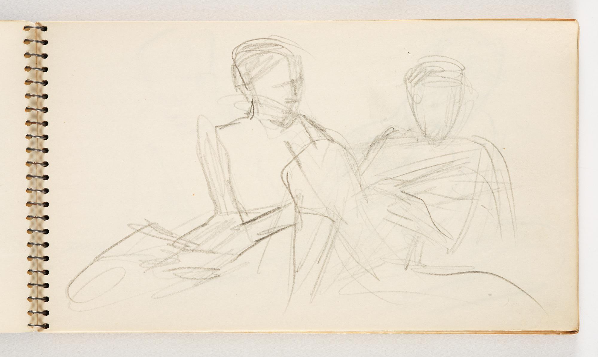 Lotte Laserstein, 4 skissböcker med blyertsteckningar.