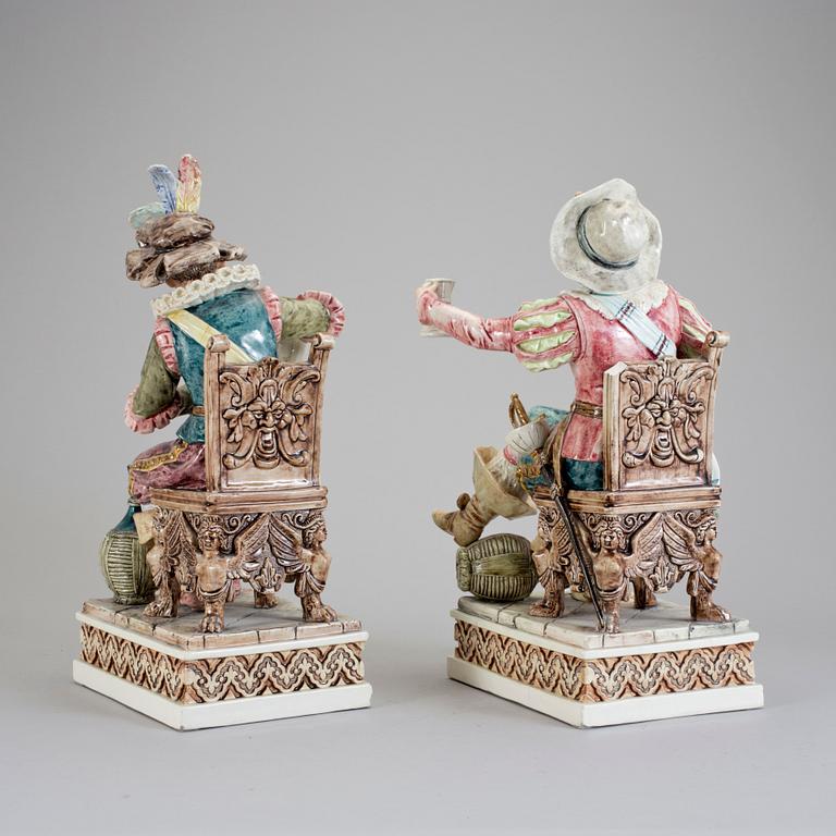 FIGURER, ett par, keramik, 1900-tal.