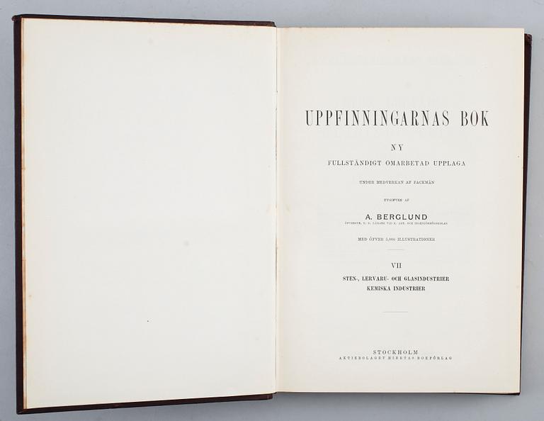 UPPFINNINGARNAS BOK, AB Hiertas bokförlag 1898-1907, 10 volymer.