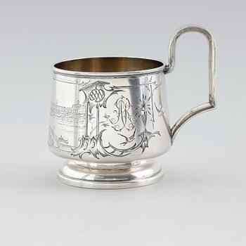 MUGG, silver, Ryssland, omkring år 1900.