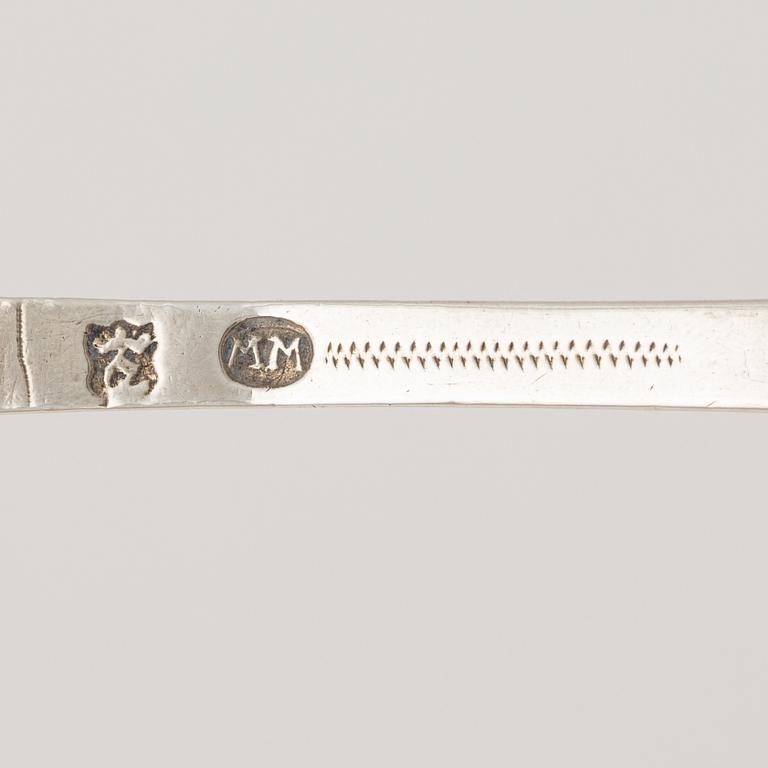 A Swedish Silver Rat-Tail Spoon, mark of Magnus Myrman, Norrköping before 1735.