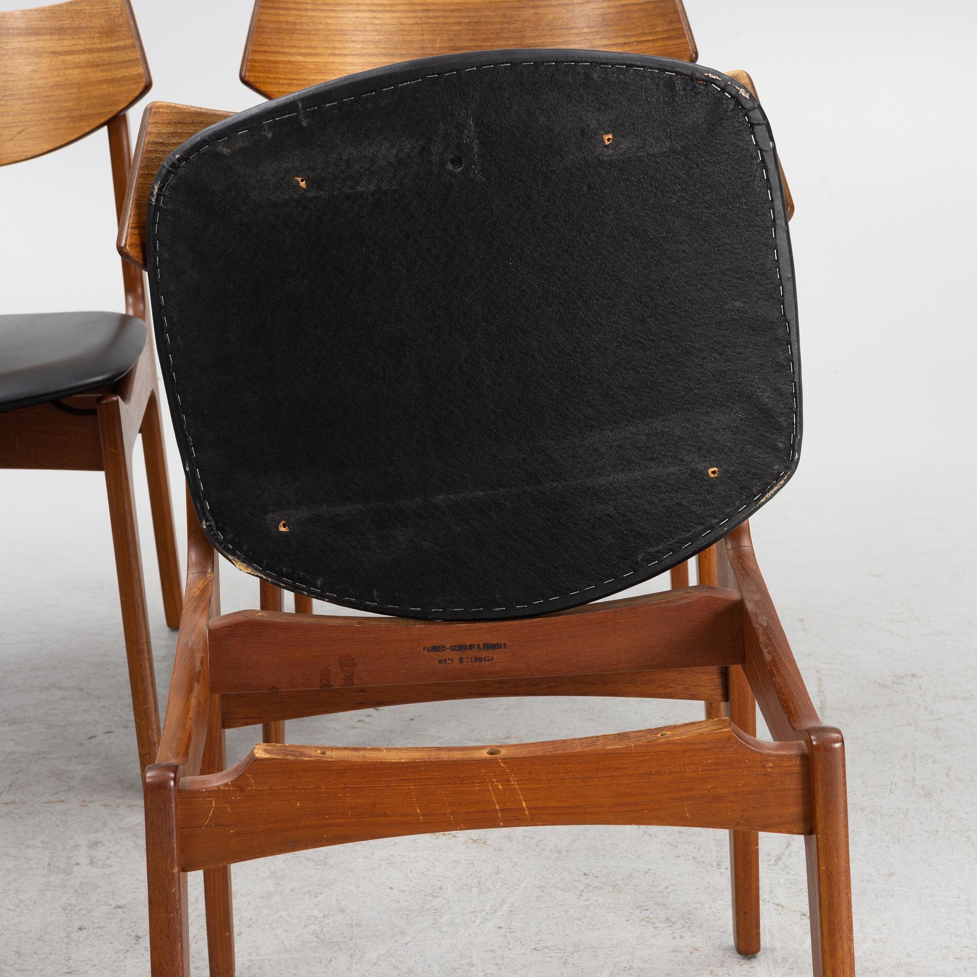 Funder-Schmidt & Madsen, stolar, 6 st, Odense, Danmark, 1950/60-tal.