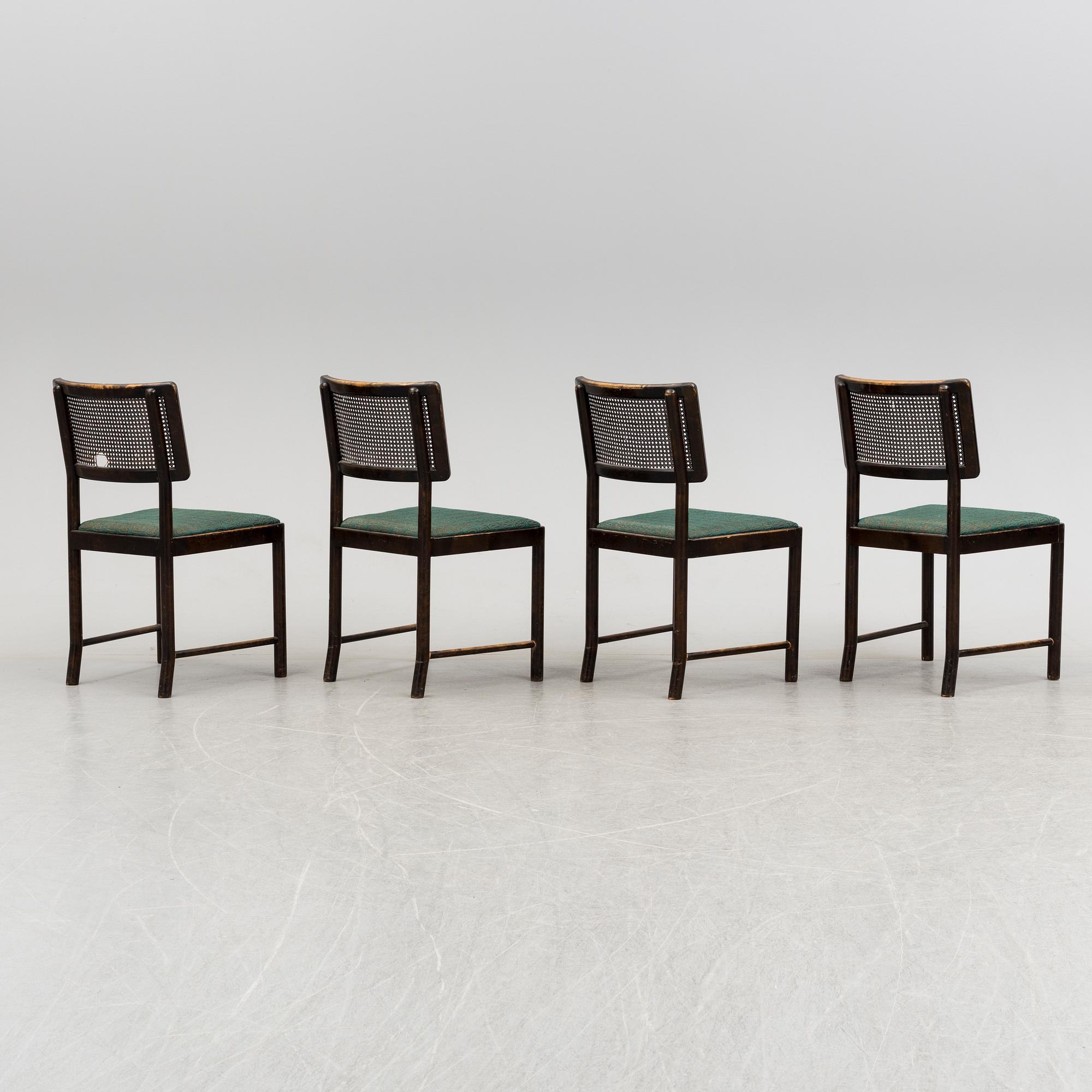 a set of four 'Bertil' chairs by Axel Einar Hjort, Nordiska kompaniet, 1934.
