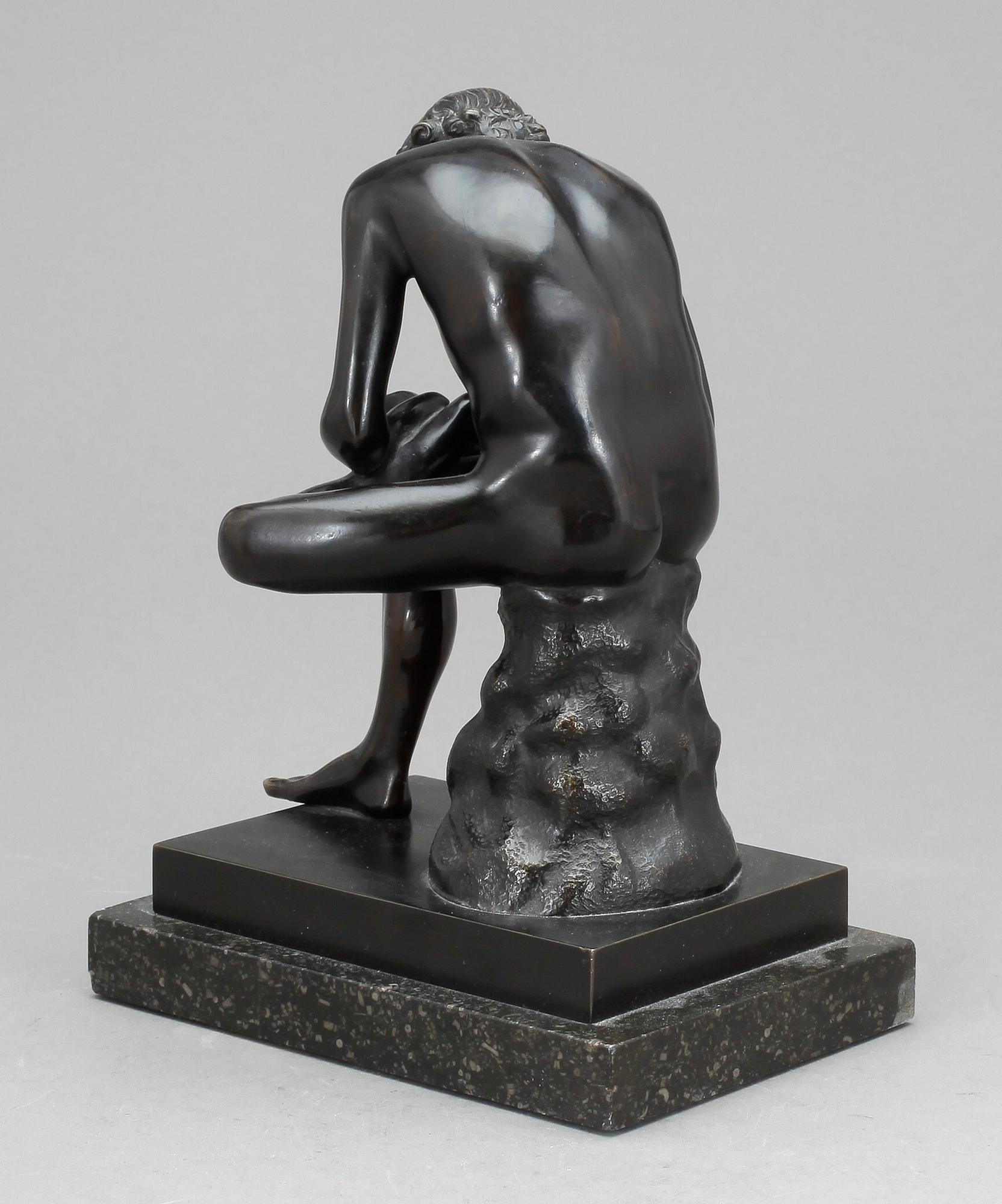OKÄND KONSTNÄR, skulptur, brons, 1900-tal.
