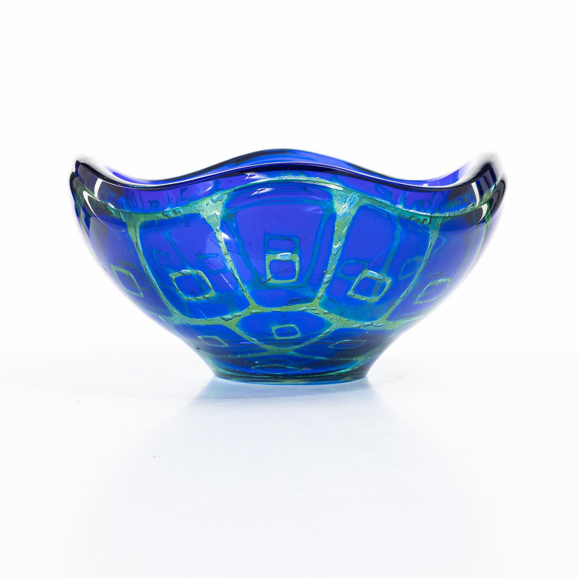 Sven Palmqvist, a 'Ravenna' glass bowl, Orrefors, Sweden.