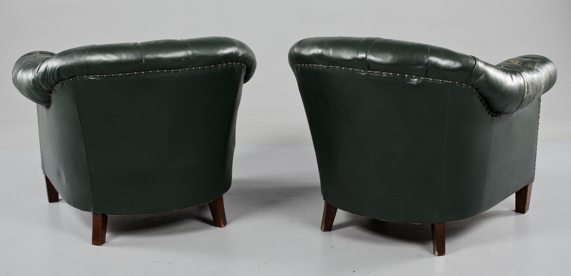 FÅTÖLJER, ett par, 1900-talets andra hälft.