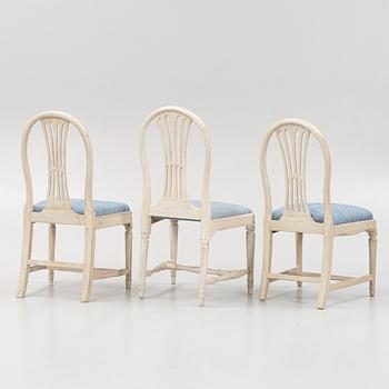 An assembled suite of six Gustavian chairs, two signed by C. J. Wadström (master 1788-1816).
