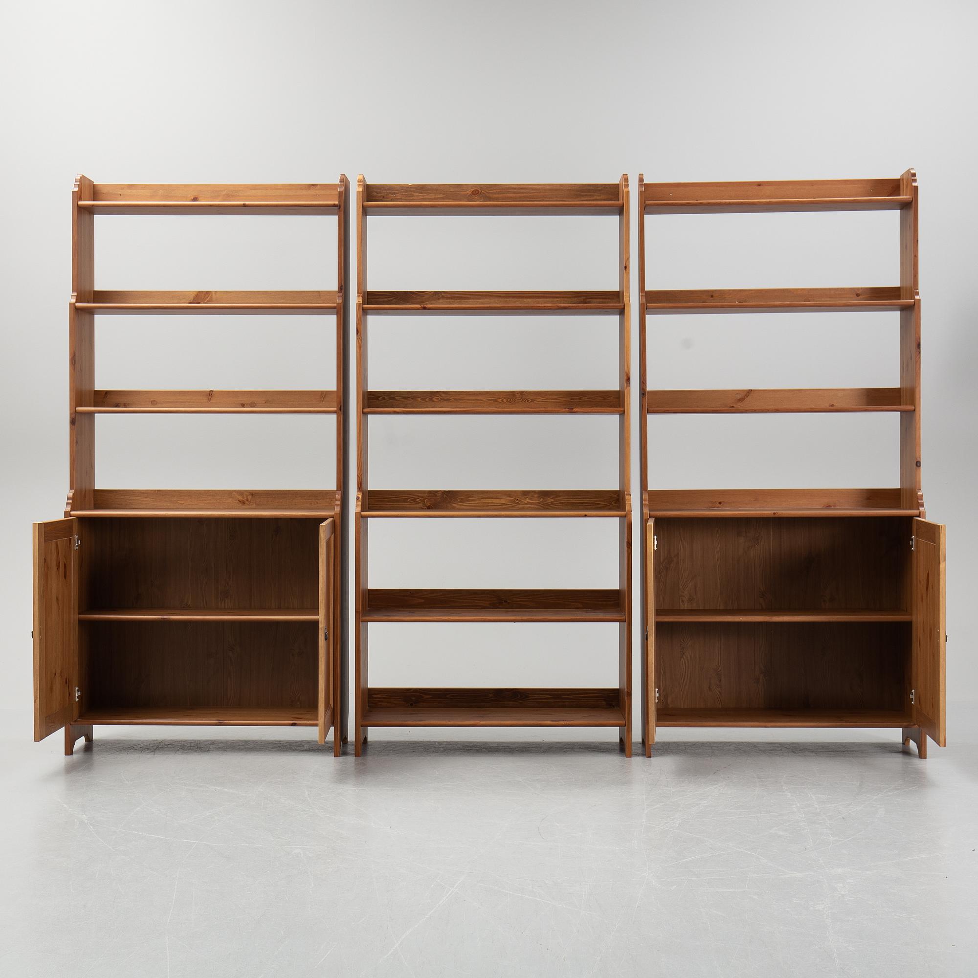 Hyllor, 3 st, Leksvik, IKEA, daterade 1999.
