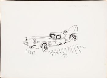 FRANCO COSTA, 3 st, skisser/blandteknik, signerade.